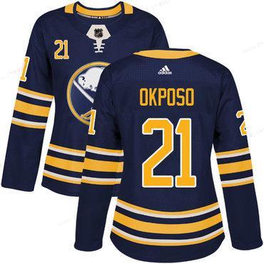 Adidas Buffalo Sabres #21 Kyle Okposo Navy Blue Home Authentic Women’s Stitched NHL Jersey