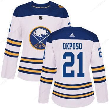 Adidas Buffalo Sabres #21 Kyle Okposo White Authentic 2018 Winter Classic Women’s Stitched NHL Jersey