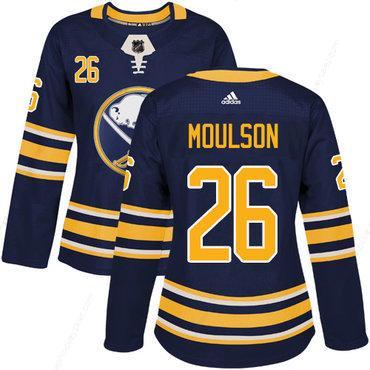 Adidas Buffalo Sabres #26 Matt Moulson Navy Blue Home Authentic Women’s Stitched NHL Jersey