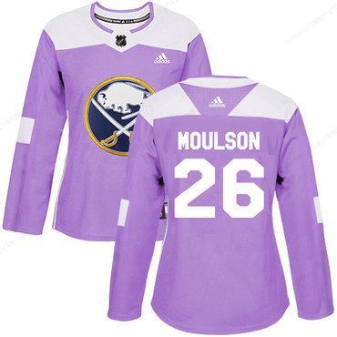 Adidas Buffalo Sabres #26 Matt Moulson Purple Authentic Fights Cancer Women’s Stitched NHL Jersey