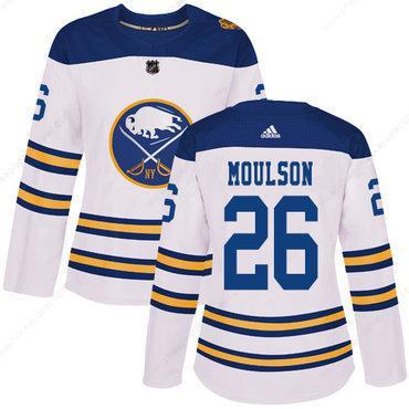 Adidas Buffalo Sabres #26 Matt Moulson White Authentic 2018 Winter Classic Women’s Stitched NHL Jersey