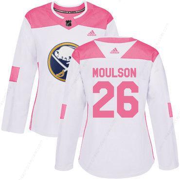 Adidas Buffalo Sabres #26 Matt Moulson White Pink Authentic Fashion Women’s Stitched NHL Jersey