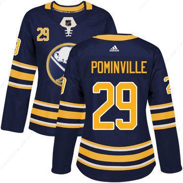 Adidas Buffalo Sabres #29 Jason Pominville Navy Blue Home Authentic Women’s Stitched NHL Jersey