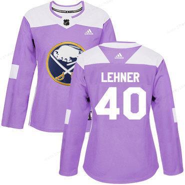 Adidas Buffalo Sabres #40 Robin Lehner Purple Authentic Fights Cancer Women’s Stitched NHL Jersey