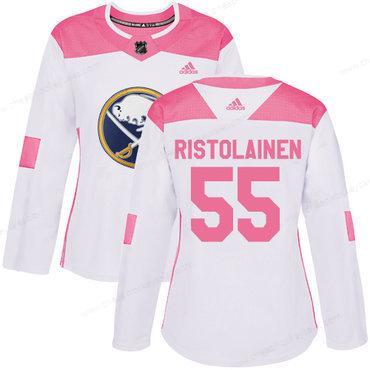 Adidas Buffalo Sabres #55 Rasmus Ristolainen White Pink Authentic Fashion Women’s Stitched NHL Jersey