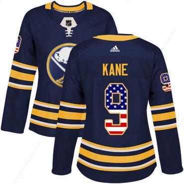 Adidas Buffalo Sabres #9 Evander Kane Navy Blue Home Authentic Usa Flag Women’s Stitched NHL Jersey