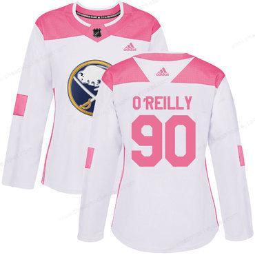 Adidas Buffalo Sabres #90 Ryan O’Reilly White Pink Authentic Fashion Women’s Stitched NHL Jersey