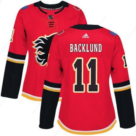 Adidas Calgary Flames #11 Mikael Backlund Red Home Authentic Women’s Stitched NHL Jersey