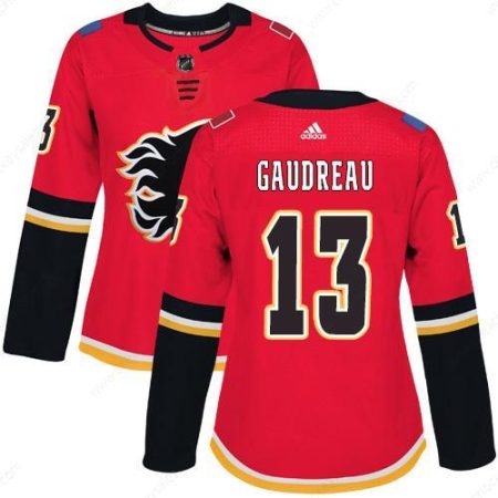 Adidas Calgary Flames #13 Johnny Gaudreau Red Home Authentic Women’s Stitched NHL Jersey