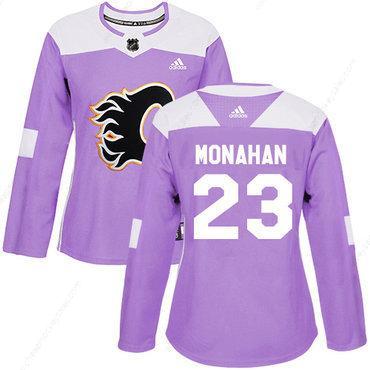 Adidas Calgary Flames #23 Sean Monahan Purple Authentic Fights Cancer Women’s Stitched NHL Jersey