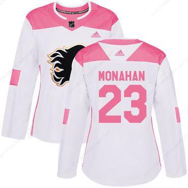 Adidas Calgary Flames #23 Sean Monahan White Pink Authentic Fashion Women’s Stitched NHL Jersey