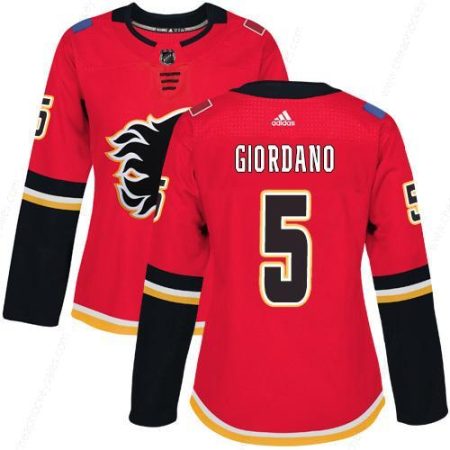 Adidas Calgary Flames #5 Mark Giordano Red Home Authentic Women’s Stitched NHL Jersey