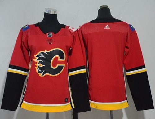 Adidas Calgary Flames Blank Red Home Authentic Women’s Stitched NHL Jersey