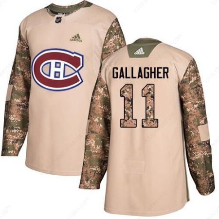 Adidas Canadiens #11 Brendan Gallagher Camo Authentic 2017 Veterans Day Stitched NHL Jersey