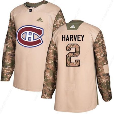 Adidas Canadiens #2 Doug Harvey Camo Authentic 2017 Veterans Day Stitched NHL Jersey