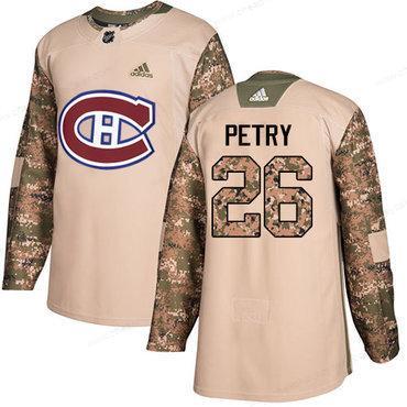 Adidas Canadiens #26 Jeff Petry Camo Authentic 2017 Veterans Day Stitched NHL Jersey