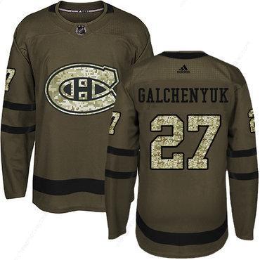 Adidas Canadiens #27 Alex Galchenyuk Green Salute To Service Stitched NHL Jersey