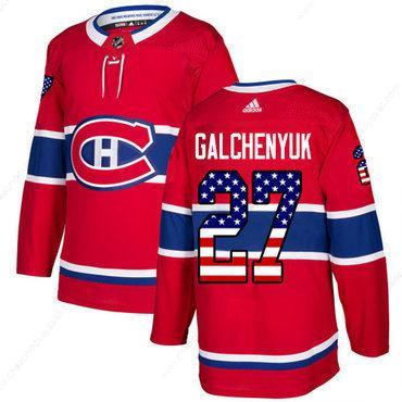 Adidas Canadiens #27 Alex Galchenyuk Red Home Authentic Usa Flag Stitched NHL Jersey