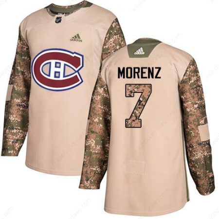 Adidas Canadiens #7 Howie Morenz Camo Authentic 2017 Veterans Day Stitched NHL Jersey