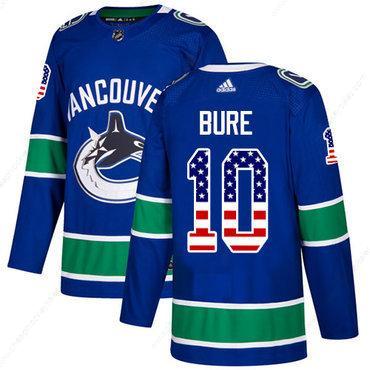 Adidas Canucks #10 Pavel Bure Blue Home Authentic Usa Flag Stitched NHL Jersey