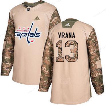 Adidas Capitals #13 Jakub Vrana Camo Authentic 2017 Veterans Day Stitched NHL Jersey