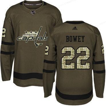 Adidas Capitals #22 Madison Bowey Green Salute To Service Stitched NHL Jersey