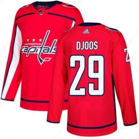 Adidas Capitals #29 Christian Djoos Red Home Authentic Stitched NHL Jersey