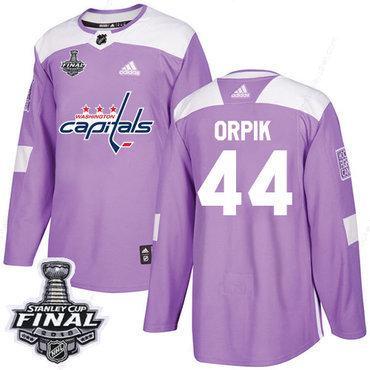 Adidas Capitals #44 Brooks Orpik Purple Authentic Fights Cancer 2018 Stanley Cup Final Stitched NHL Jersey