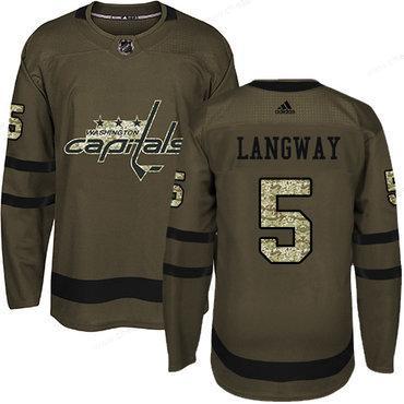 Adidas Capitals #5 Rod Langway Green Salute To Service Stitched NHL Jersey