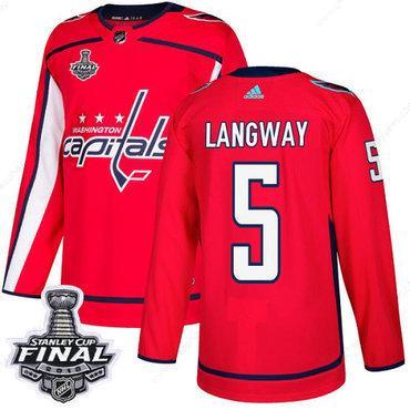 Adidas Capitals #5 Rod Langway Red Home Authentic 2018 Stanley Cup Final Stitched NHL Jersey