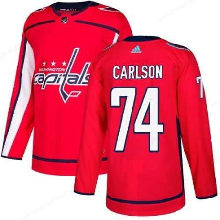 Adidas Capitals #74 John Carlson Red Home Authentic Stitched NHL Jersey