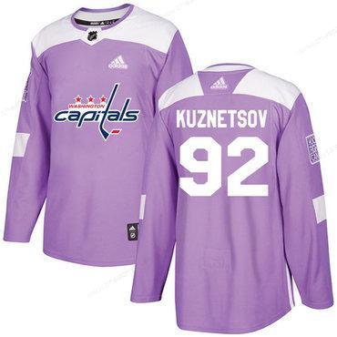 Adidas Capitals #92 Evgeny Kuznetsov Purple Authentic Fights Cancer Stitched NHL Jersey