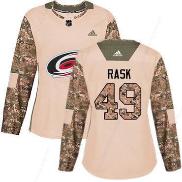 Adidas Carolina Hurricanes #49 Victor Rask Camo Authentic 2017 Veterans Day Women’s Stitched NHL Jersey