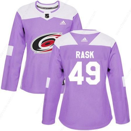 Adidas Carolina Hurricanes #49 Victor Rask Purple Authentic Fights Cancer Women’s Stitched NHL Jersey