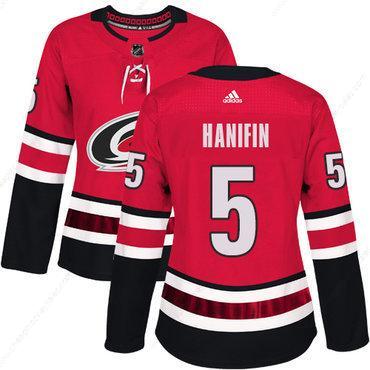 Adidas Carolina Hurricanes #5 Noah Hanifin Red Home Authentic Women’s Stitched NHL Jersey