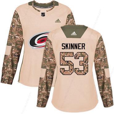 Adidas Carolina Hurricanes #53 Jeff Skinner Camo Authentic 2017 Veterans Day Women’s Stitched NHL Jersey