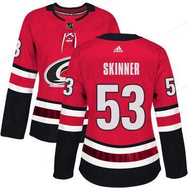 Adidas Carolina Hurricanes #53 Jeff Skinner Red Home Authentic Women’s Stitched NHL Jersey