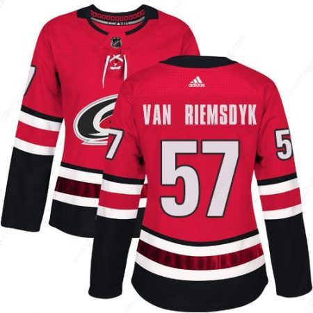 Adidas Carolina Hurricanes #57 Trevor Van Riemsdyk Red Home Authentic Women’s Stitched NHL Jersey