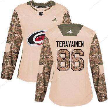 Adidas Carolina Hurricanes #86 Teuvo Teravainen Camo Authentic 2017 Veterans Day Women’s Stitched NHL Jersey