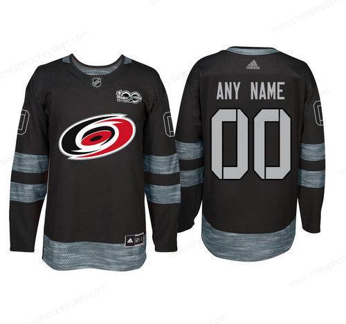 Adidas Carolina Hurricanes Black 1917-2017 100Th Anniversary Stitched NHL Custom Jersey