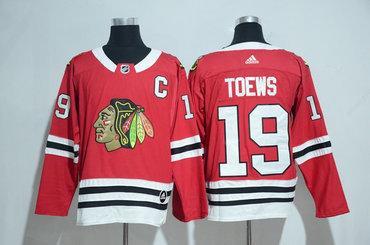 Adidas Chicago Blackhawks #19 Jonathan Toews Red Home Authentic Stitched NHL Jersey