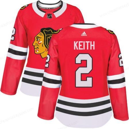 Adidas Chicago Blackhawks #2 Duncan Keith Red Home Authentic Women’s Stitched NHL Jersey