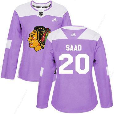 Adidas Chicago Blackhawks #20 Brandon Saad Purple Authentic Fights Cancer Women’s Stitched NHL Jersey