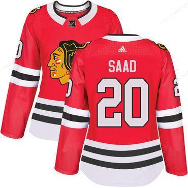 Adidas Chicago Blackhawks #20 Brandon Saad Red Home Authentic Women’s Stitched NHL Jersey