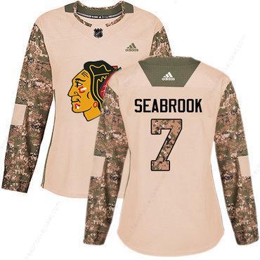 Adidas Chicago Blackhawks #7 Brent Seabrook Camo Authentic 2017 Veterans Day Women’s Stitched NHL Jersey