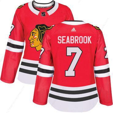 Adidas Chicago Blackhawks #7 Brent Seabrook Red Home Authentic Women’s Stitched NHL Jersey