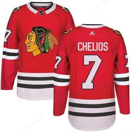 Adidas Chicago Blackhawks #7 Chris Chelios Red Home Authentic Stitched NHL Jersey