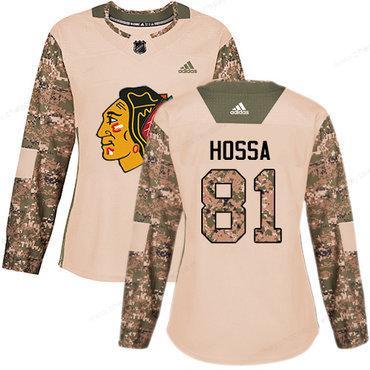 Adidas Chicago Blackhawks #81 Marian Hossa Camo Authentic 2017 Veterans Day Women’s Stitched NHL Jersey