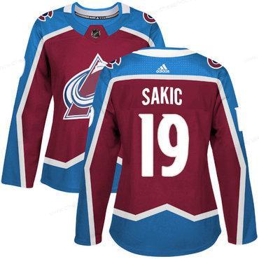 Adidas Colorado Avalanche #19 Joe Sakic Burgundy Home Authentic Women’s Stitched NHL Jersey