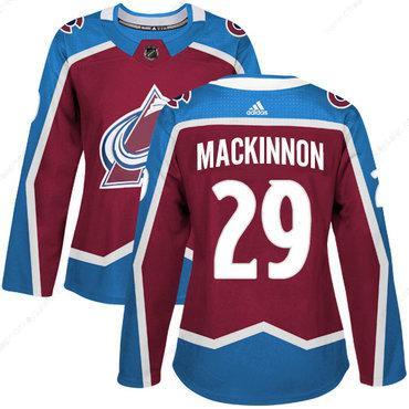 Adidas Colorado Avalanche #29 Nathan Mackinnon Burgundy Home Authentic Women’s Stitched NHL Jersey